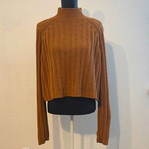 American Eagle Outfitters Rust Mock Turtleneck Sweater